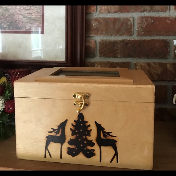 Rare Vintage 1970’s Hand Carved Wood Deer Box - Picture 3 of 11
